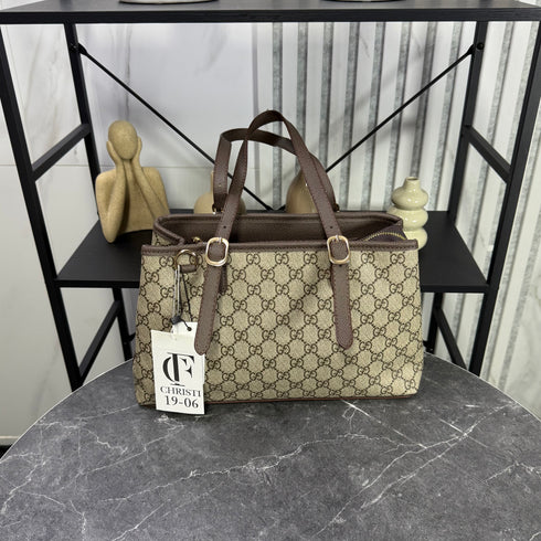 Gucci GG Monogram Emblem Tote Bag