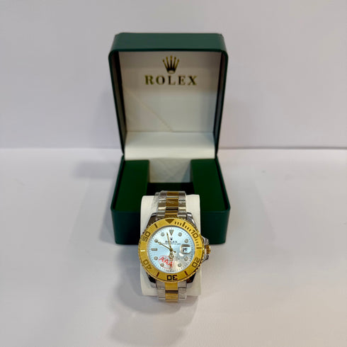 Rolex Yacht Master Ασημί χρυσό 40mm