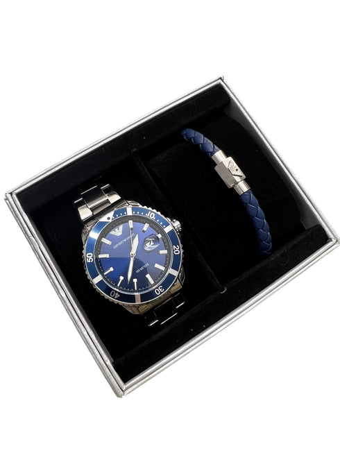 Emporio Armani Automatic Diver με ασημί μπρασελέ