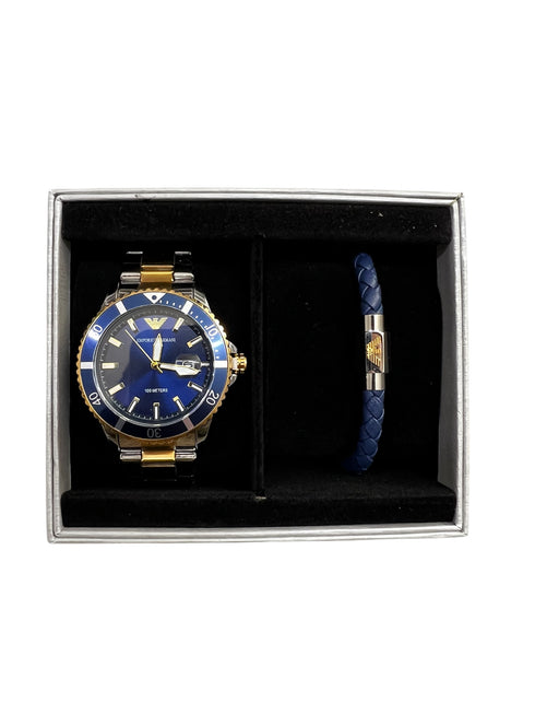 Emporio Armani Automatic Diver με ασημί-χρυσό μπρασελέ