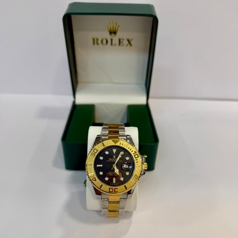 Rolex Yacht Master Ασημί χρυσό μαύρο 40mm