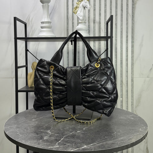 Chanel Lambskin Quilted Bow Bag