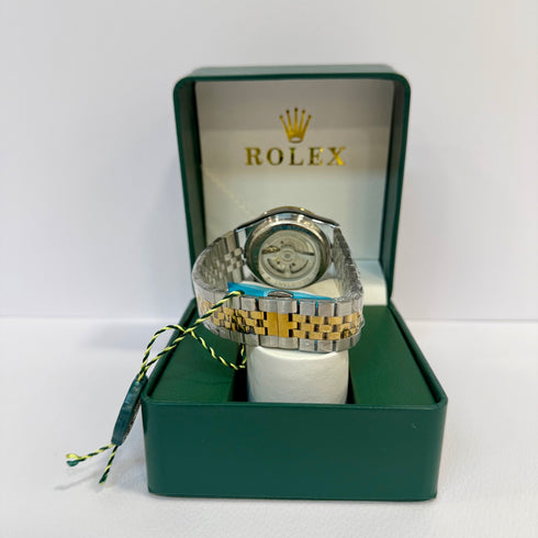 Rolex Land-Dweller Ασημί χρυσό πράσινο 40mm