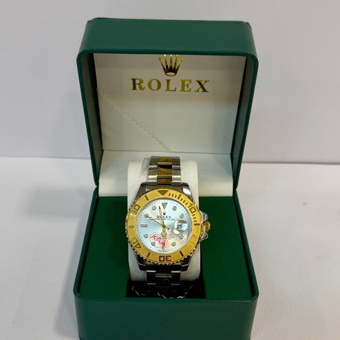 Rolex Yacht Master Ασημί χρυσό 40mm