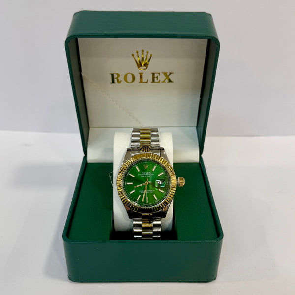 Rolex Datejust Gold Half Green 41mm