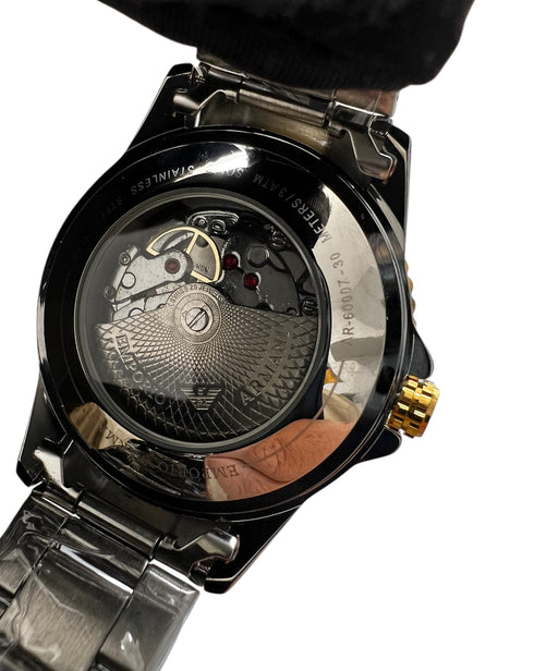 Emporio Armani Automatic Diver με ασημί-χρυσό μπρασελέ