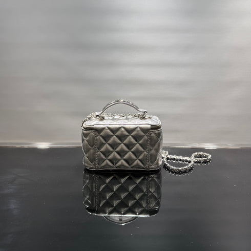 Chanel Vanity Case silver