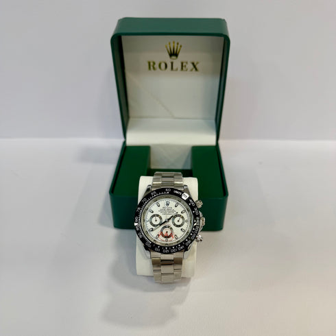 Rolex Daytona Cosmograph Ασημί άσπρο 40mm