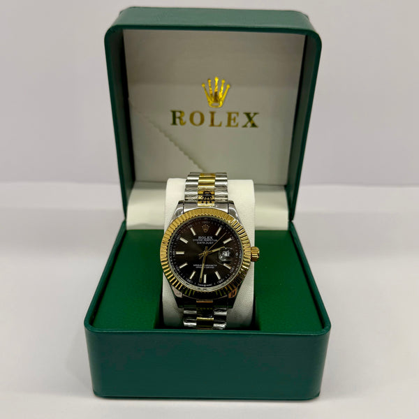 Rolex Datejust Gold Half Black 41mm