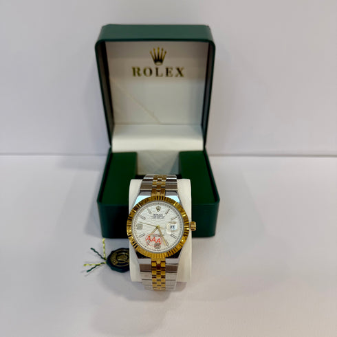 Rolex Land-Dweller Ασημί χρυσό 40mm