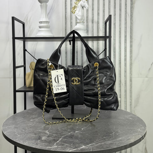 Chanel Lambskin Quilted Bow Bag