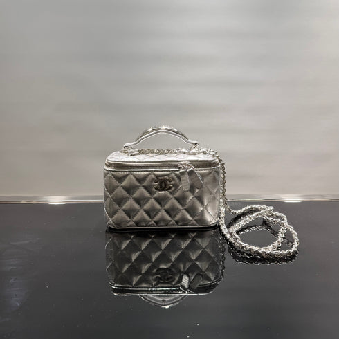 Chanel Vanity Case silver