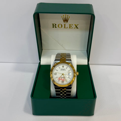 Rolex Land-Dweller Ασημί χρυσό 40mm