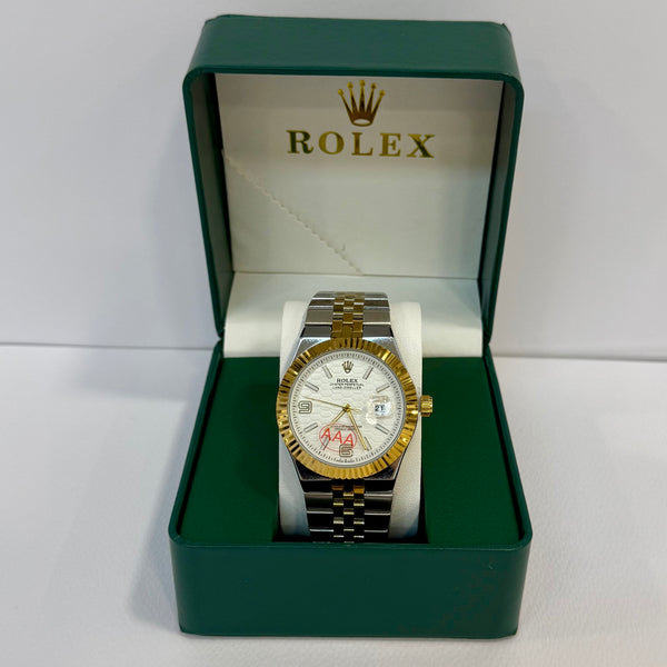 Rolex Land-Dweller Ασημί χρυσό 40mm