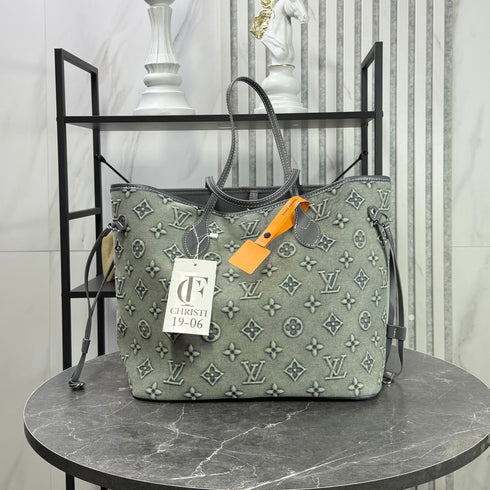Louis Vuitton Neverfull Monogram Denim