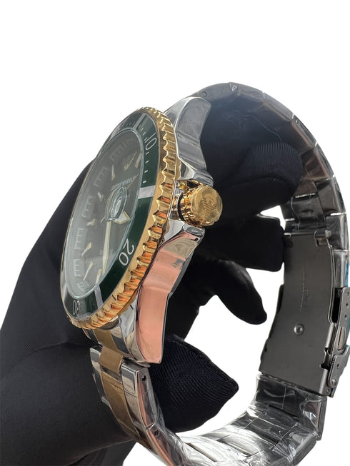 Emporio Armani Automatic Diver με ασημί-χρυσό μπρασελέ