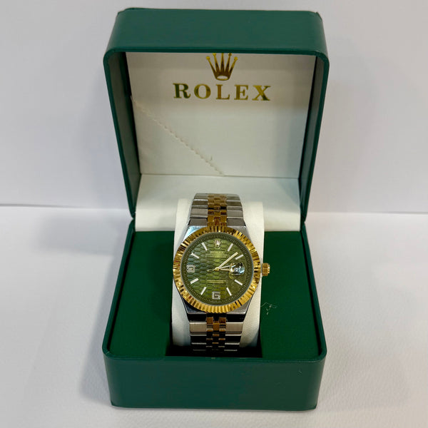 Rolex Land-Dweller Ασημί χρυσό πράσινο 40mm