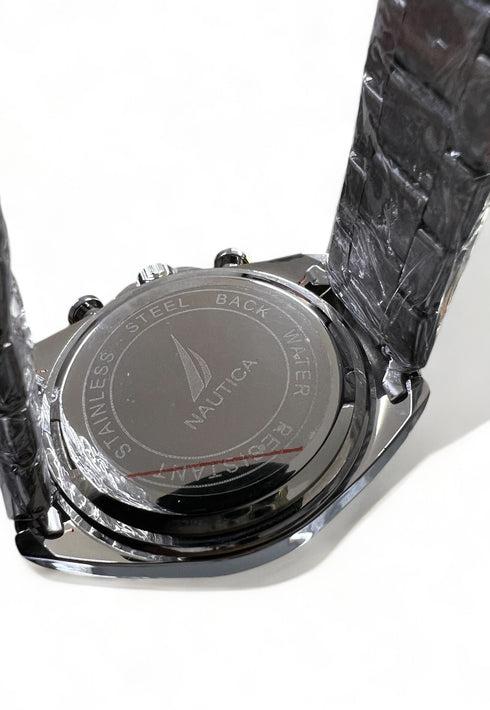 NAUTICA NST 101 CHRONO Blue Rubber Strap